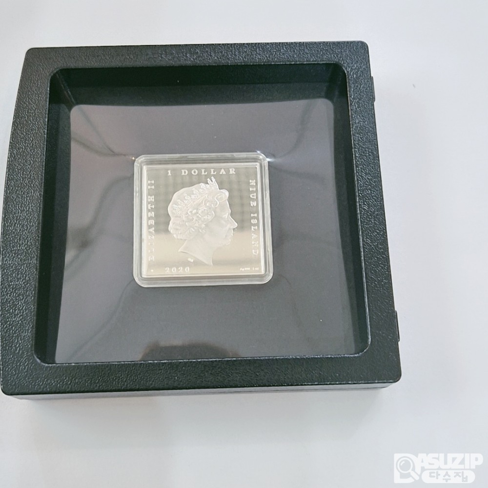 은화: 빈센트 반고흐 대표작 "별이 빛나는 밤에" 색채은화 뒷면 엘리자베스2세 여왕 액면 1달러 2020년