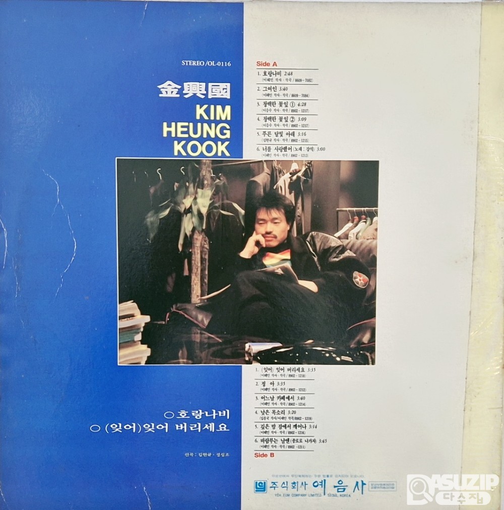 김흥국의 1989년 앨범 『호랑나비 / 잊어 버리세요』 LP 음반