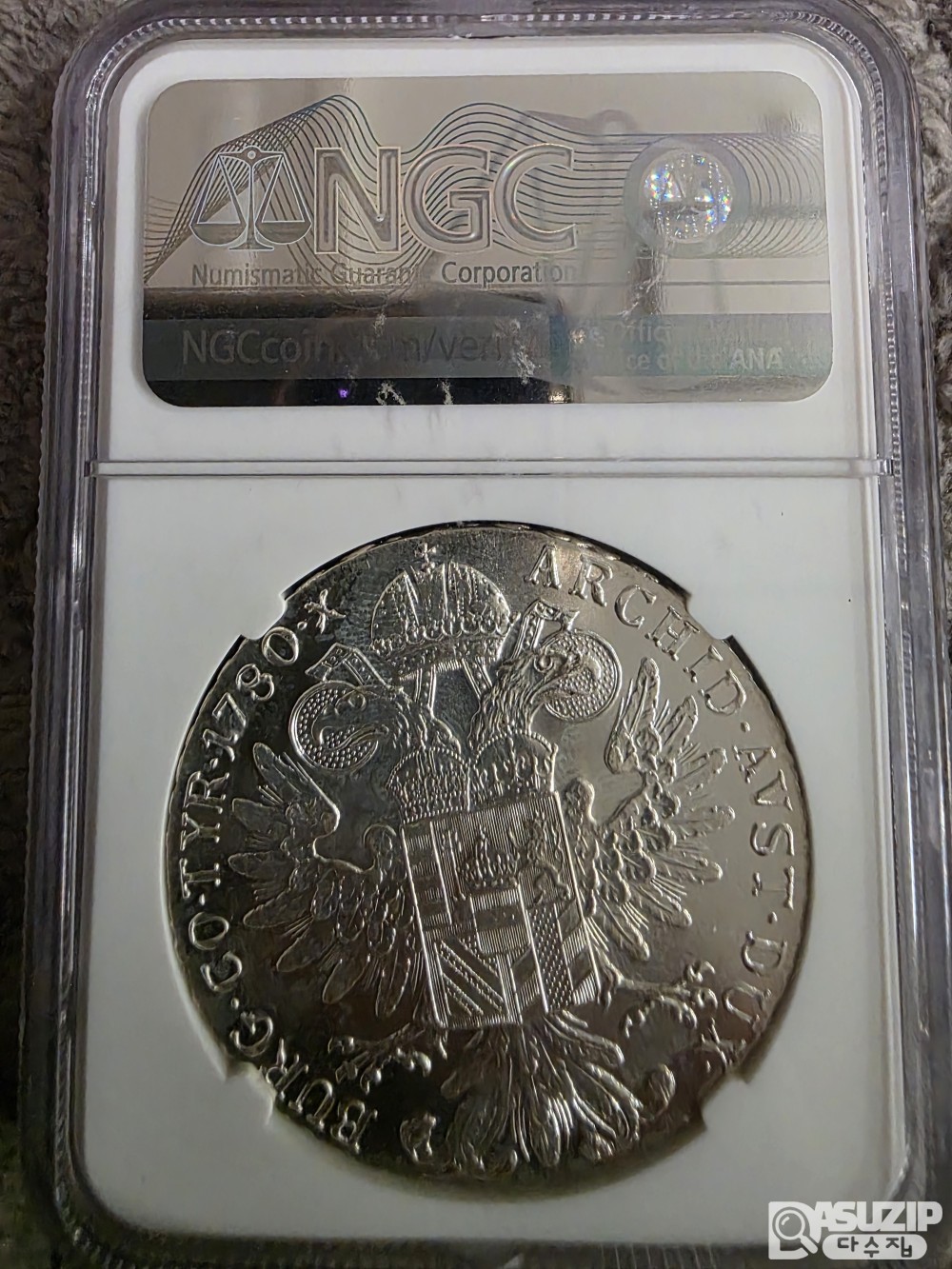 오스트리아 마리아 테레지아 은화  1780 탈러, NGC 62 실버 모던 리스트라이크등급