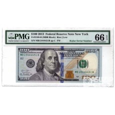 2013년 100달러 4봉 레이더 15444451 / PMG 66 EPQ