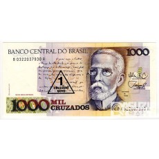 1989년 브라질 1크루자도 노보(1,000크루자도스 첨쇄) / 미사용품