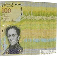 2017년 베네수엘라 100볼리바르 사용제 100매/ 미품전후