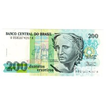 1989년 브라질 200크루제이루 199장 일괄 (번호 혼합)/ 미사용품