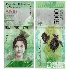 2016년 베네수엘라 5000볼리바르/ 미사용품