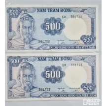 누드 지폐: 1966년 베트남 지폐 500동 연번호