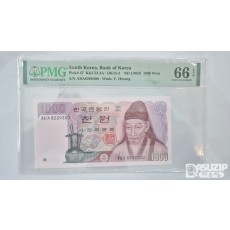 그레이딩 지폐: 2차 천원 PMG 66등급(00)