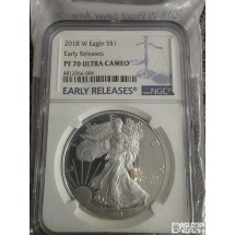 2018-W 아메리칸 실버 이글(American Silver Eagle) 프루프(Proof) 1온스 NGC 70등급