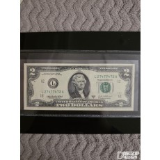 누드지폐: 특이번호: 2달러 리피트 2747 7472